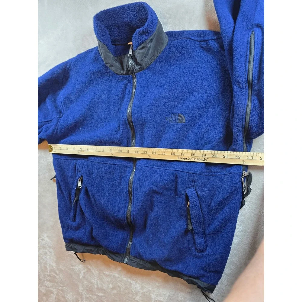 Vintage The North‎ Face Fleece Jacket Mens M Blue Full Zip Season 17 90s *Read